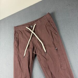 Vuori Pants Men's S Burgundy Red Ripstop Stretch Drawstring Elastic Waist V401